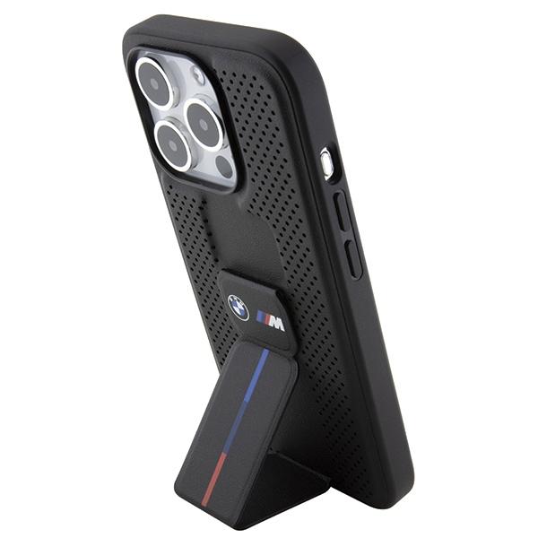 Bmw Bmhcp15Lgspprk Iphone 15 Pro 6.1 Czarny/Black Hardcase Grip Stand Smooth & Perforated