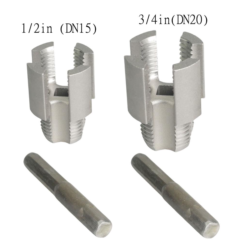 Integrated Internal and External Thread Pipe Threading Tool for 1/2-inch PPR Pipes, with Taps and Dies for Thread Cutting.