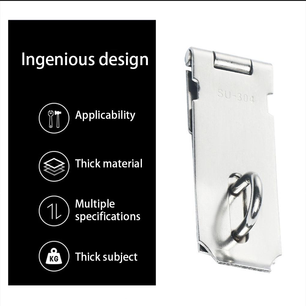 Vorhängeschloss Riegel Edelstahl Fenster Schrank Spind Briefkasten Schlossplatte Hotel Büro Außen Tor Schuppen Sicherheitsriegel Verlustsicher