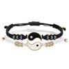 2pcs Tai Chi Yin Yang Couple Bracelet for Lover Handmade Woven Baided Rope Adjustable Bracelets Friendship Bangles Jewelry Gift