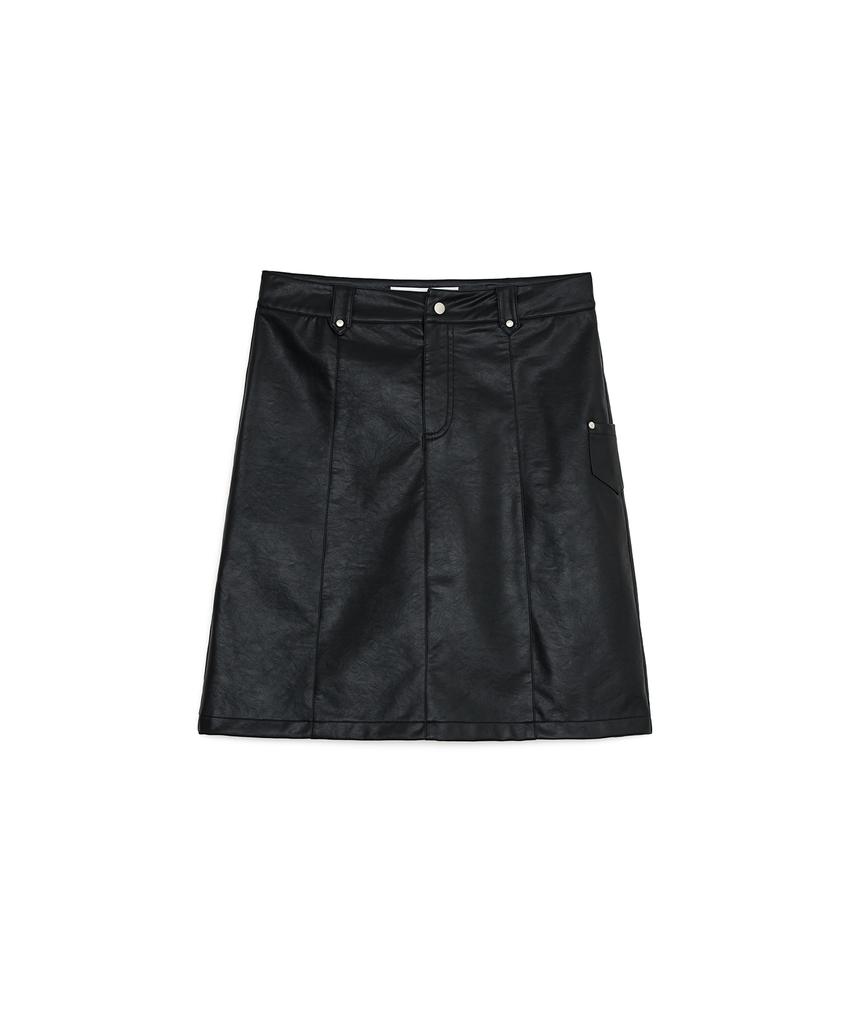 Sunburn Project Rivet Pocket Midi Skirt, Black