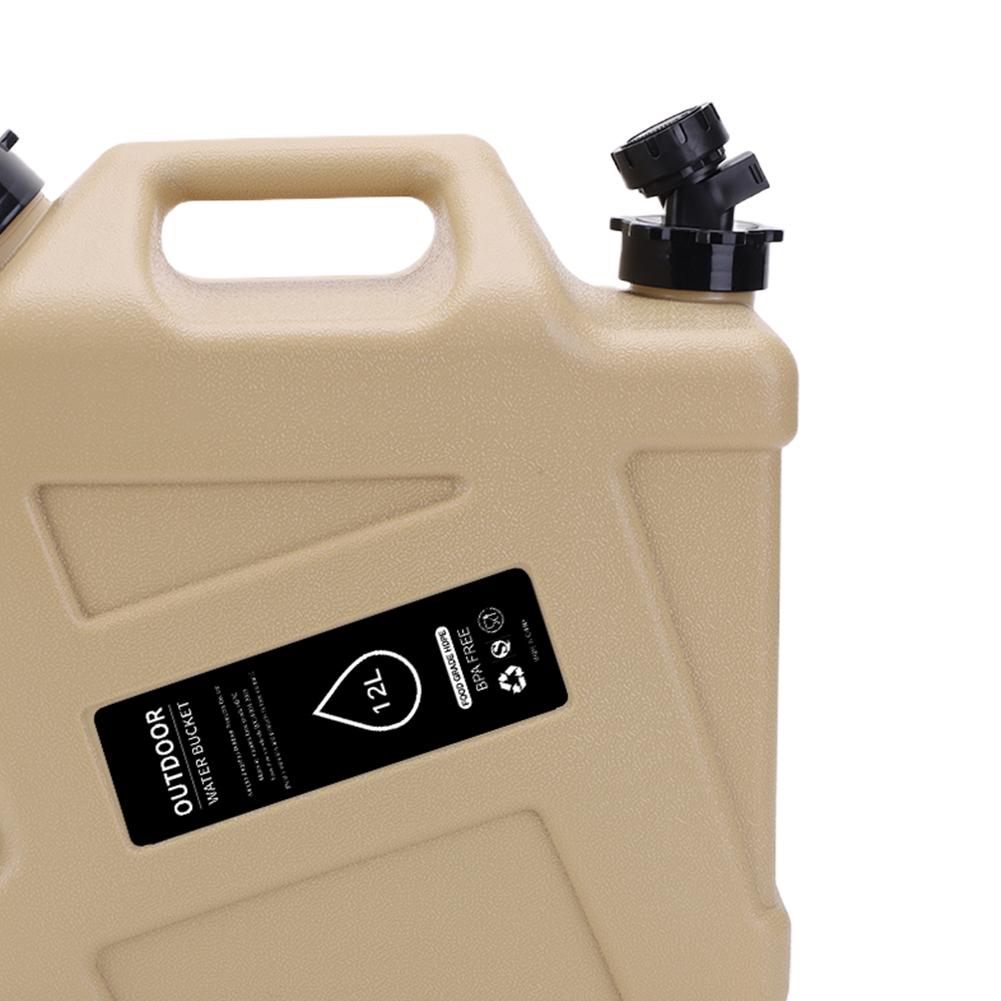 12L Portable Emergency Water Can Large Capacity Drinking Water Bucket Water Dispenser Carrier for Vehicle Car Outdoor Camping