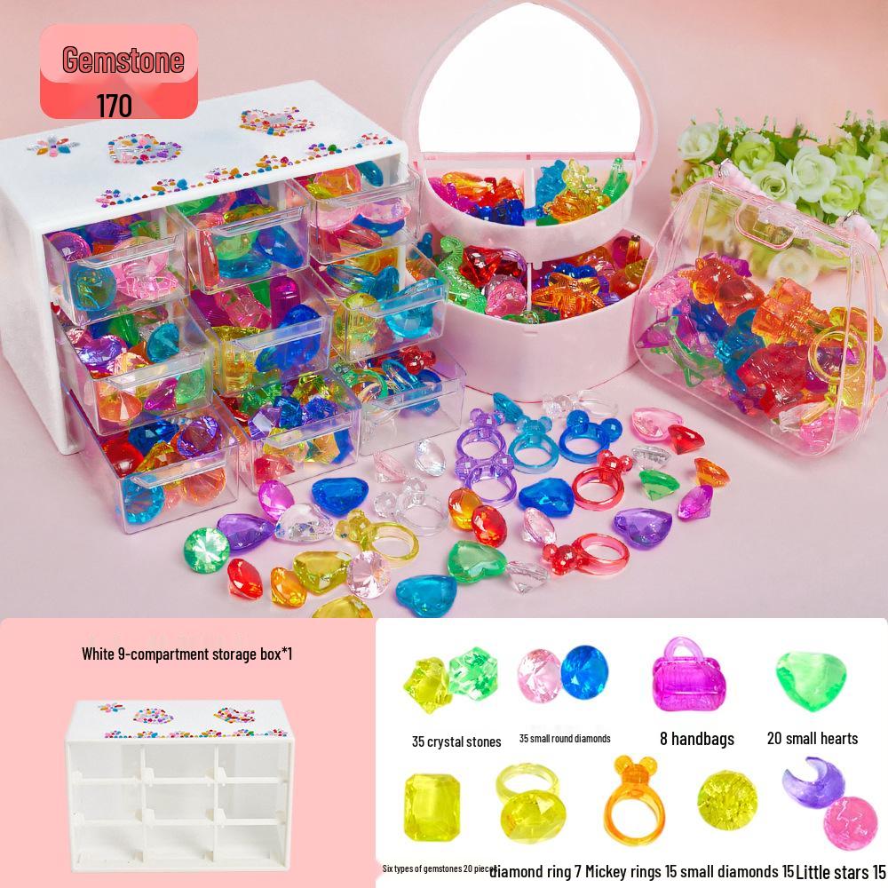 Handmade DIY Beading Kit for Kids: Educational Bracelet & Necklace Craft Set with Glass Beads