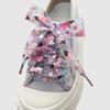 Organza Printed Transparent Shoe Laces For Sneakers Casual Shoes Universal Fit Breathable Lightweight Design