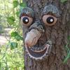 Cross-border Bark Glow Tree Monster Face Resin Ornament - Creative Easter Outdoor Decoration