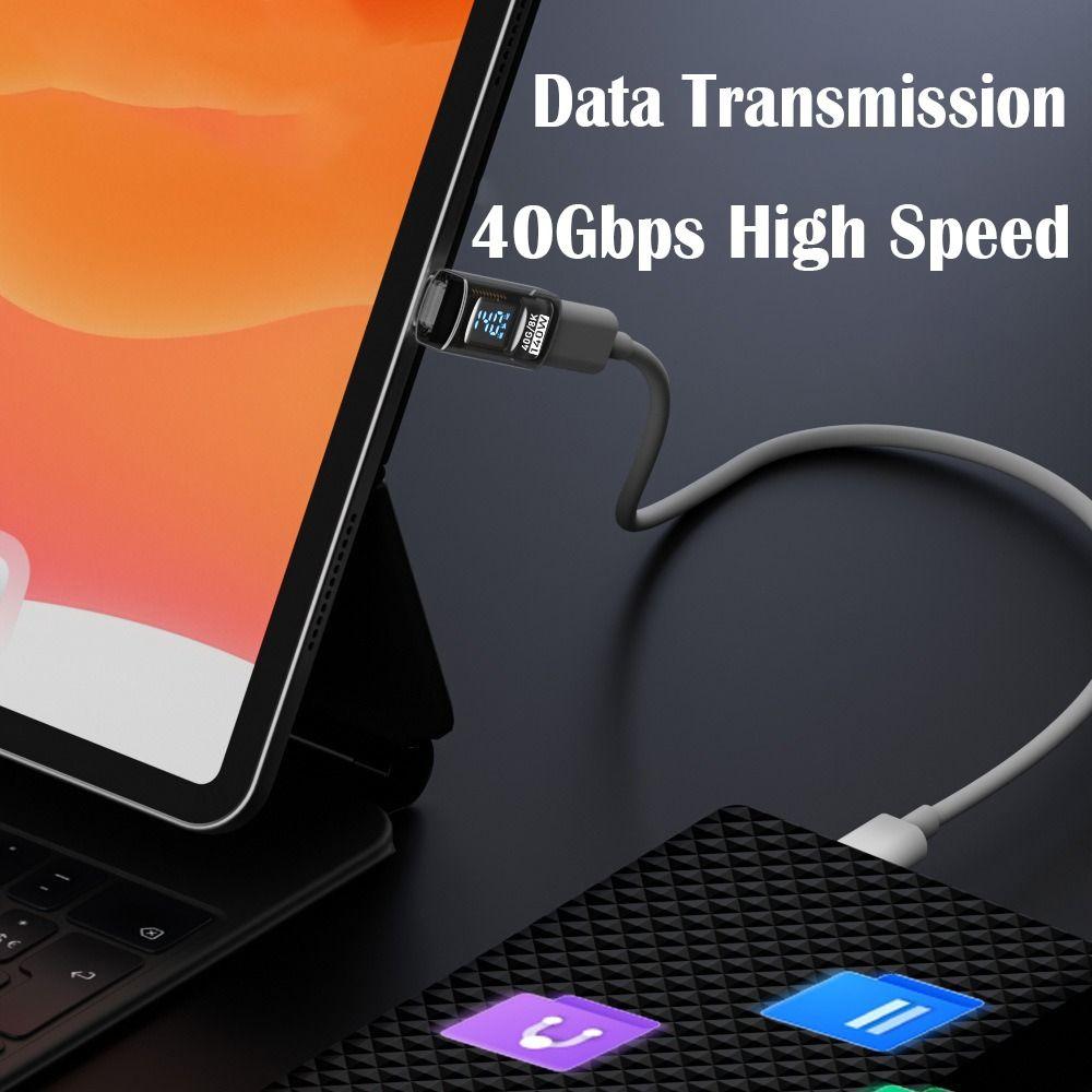 1PC Digital Display USB4 Type-C Converter 8K 60HZ OTG Adapter Power Meter Tester  Mobile Phone