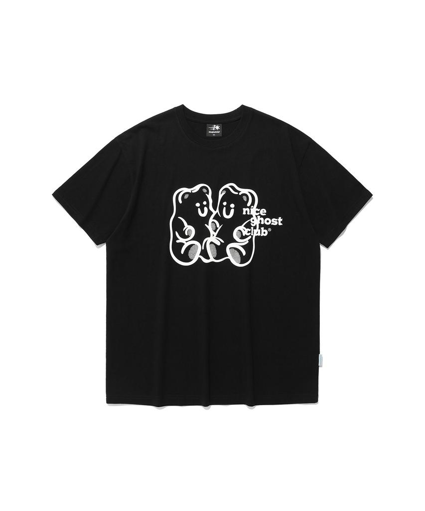 NICEGHOSTCLUB Gummy Bear&Logo Tee_Black(Ng2Emut501A)