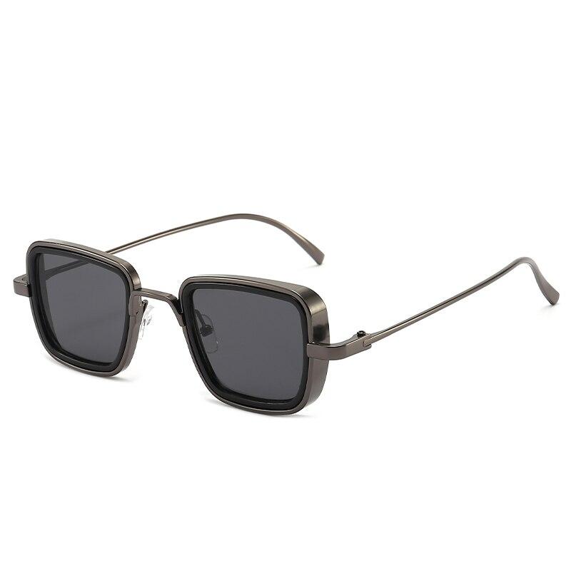 New Vintage Metal Steampunk Sunglasses Men Women Square Sun Glasses - For Men Women Stylish Retro Brand Shades Male Female UV400