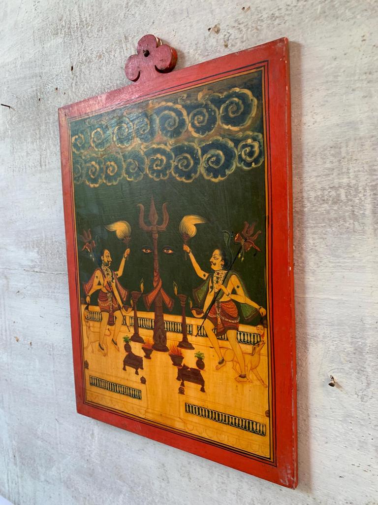 Rajasthani Miniature Painting: Indian Goddess Art, Temple Decor