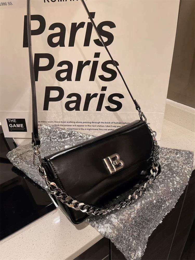 

Женская сумка кроссбоди из натуральной кожи 2025: Трендовый стиль подмышек с застежкой-замком чёрный