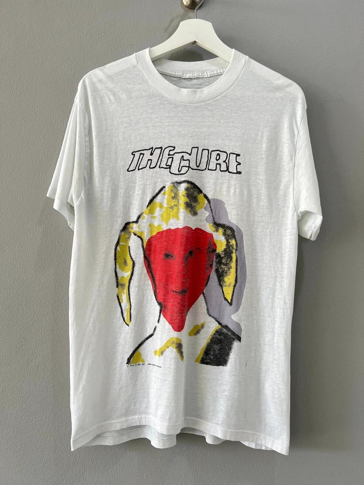 The Cure band rare design white short sleeve remake T shirt vtg Basic XXL