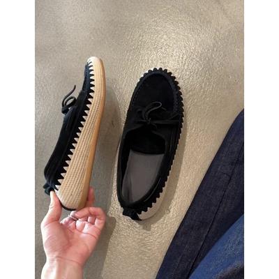 Sheepskin Version~ Retro Suede Round Head Flat Bottom Fisherman Shoes Women's 2025 New One-pedal Lazy Shoes Loafers