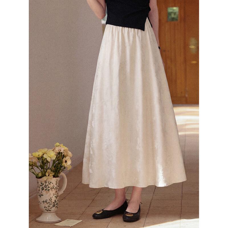Women s Elegant A-line Midi Skirt M