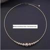 Pearl Gradient Clavicle Necklace - Women's Fashionable French Bead Jewelry