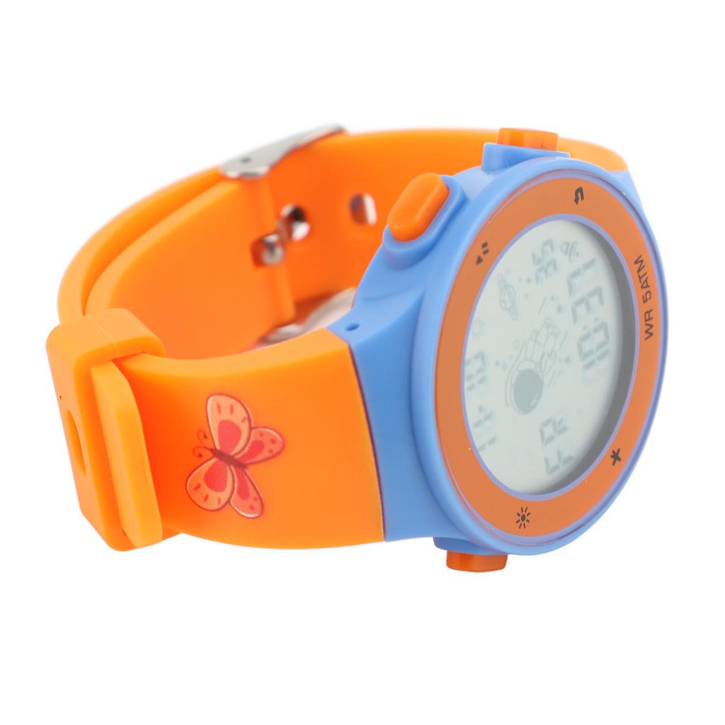 Kids Digital Watch Colorful LED Backlight 50M Water Proof Stopwatch Calendar Alarm TPU Strap 12 24 H Chronograph Watch