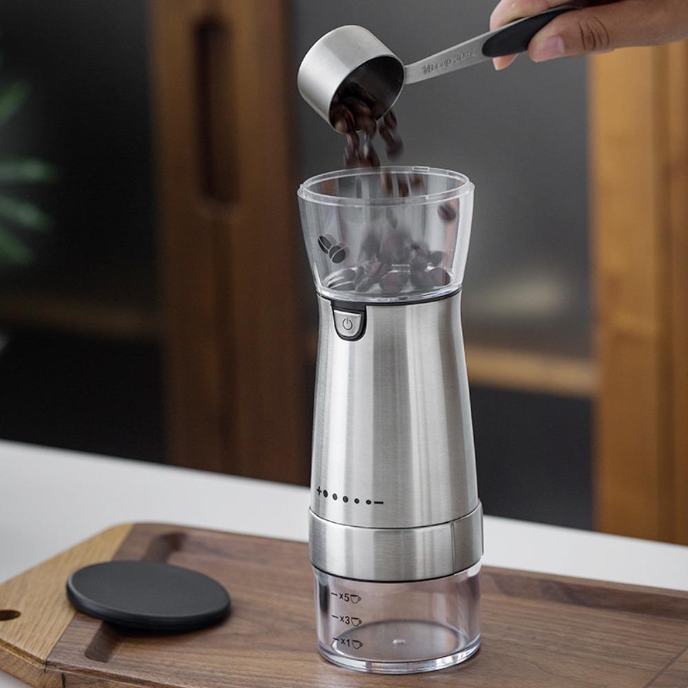 Automatic Portable Electric Coffee Grinder Adjustable Burr Coffee Bean Grinding Machine Home