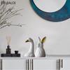 Ceramic Rabbit Head Vase White Swan Pots Porcelain Flower Figurines Hydroponic Vases for Weddings Home Decoration Ceramic Vase