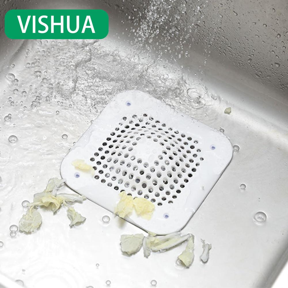Hair Strainer Anti-block Sink Filter Bathtub Shower Floor Drain Plug Silicone Stopper Kitchen Deodorizer Bathroom Accessories