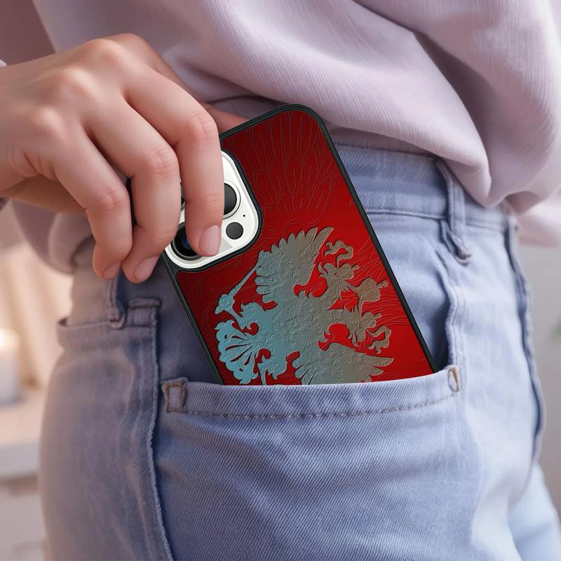

Russia Flag Coat Of Arms Phone Case For iPhone 17 Air 15 16e 14 13 Pro Max Coque 12 11 Pro Max PLUS cover iPhone 13pro max
