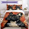 3pcs Custom Name Dog Bedding Set Duvet Cover Closure Includes 1 Duvet Cover & 2 Pillowcases, Soft and Comfortable for All Seasons.