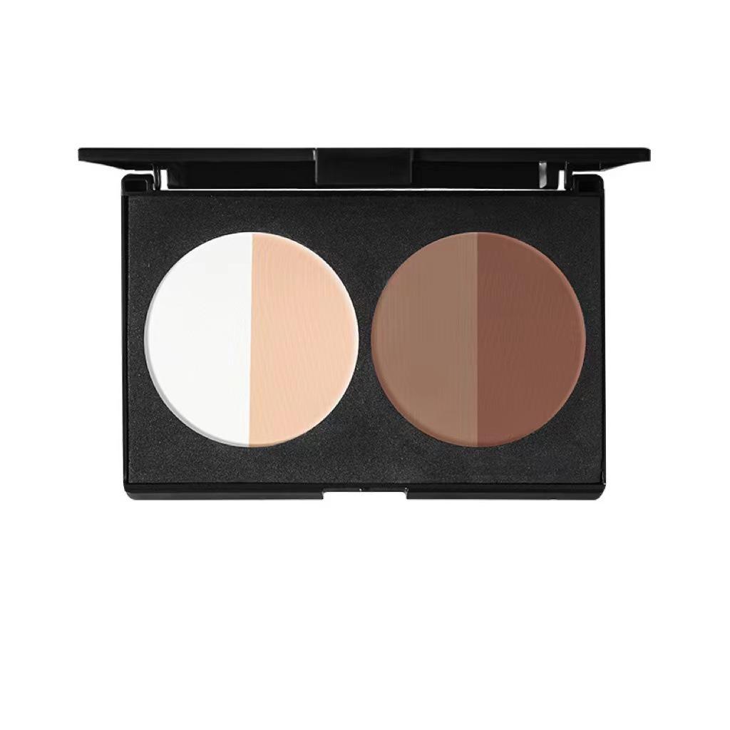 Two-Tone Matte Contouring & Shadow Palette: Professional 4-Color Makeup for Artists & Training Studios