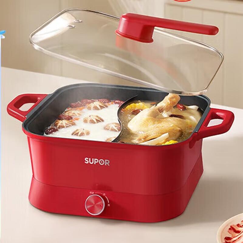 SUPOR 6L High Power Electric Hot Pot with Divider CN plug (adapter included)