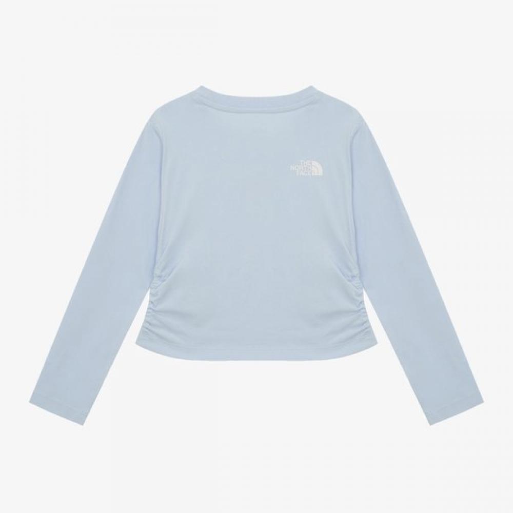 The North Face Kids Girls Allison Long Sleeve Tee Sky Blue