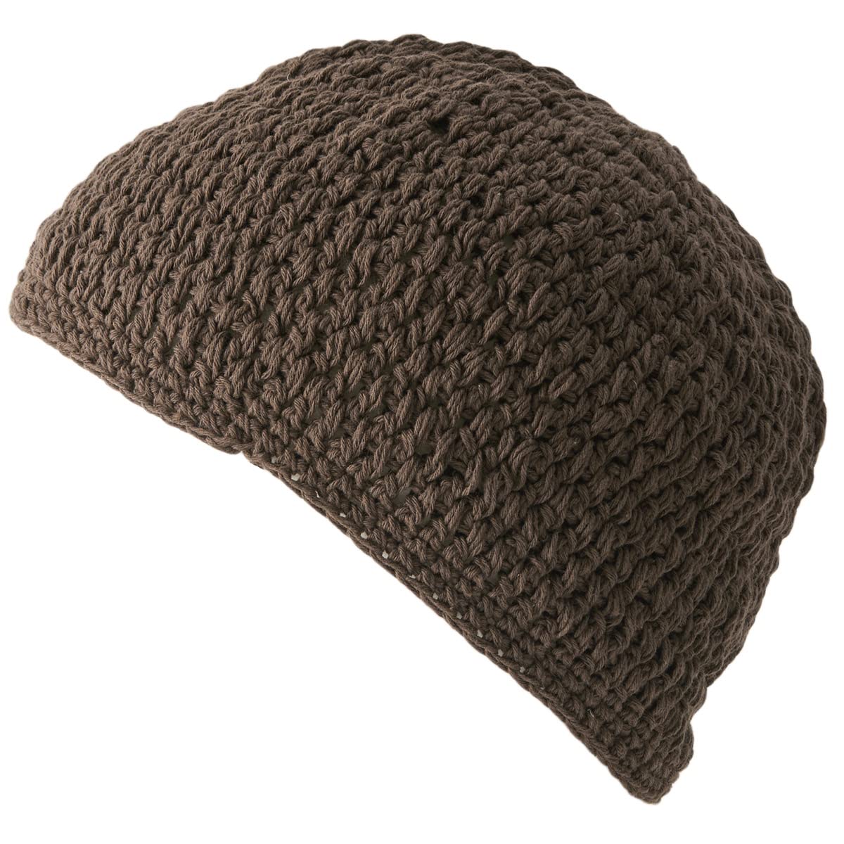 

ШАРМ Хлопок Натуральный Исламская Шапка Вязаная Стильная [Повседневная Коробка] 100% Ручная Вязка [Размер M/Темно-Коричневый] Низкопрофильная Шапка,