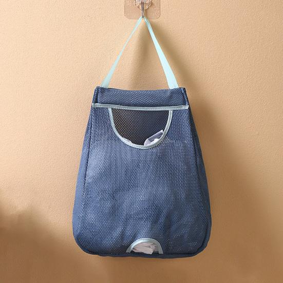 Wisząca torba do przechowywania Oddychająca Wielokrotnego użytku Bez wiercenia Wytrzymała Wygodna Oszczędność miejsca Poliester Wiszący na ścianie Organizer na worki na śmieci Artykuły kuchenne