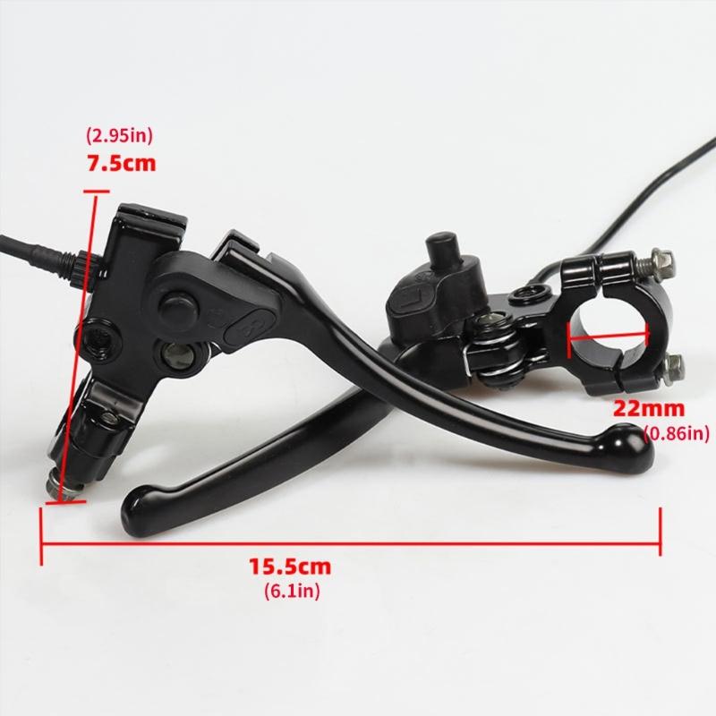 Aluminum Alloy Electric Bike Brake Levers Left Right 1Pair Brake Handle Corrosion Resistant Ergonomic Design