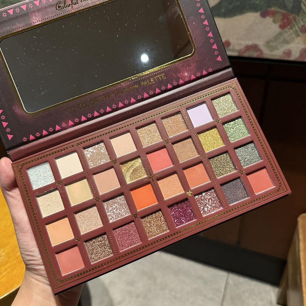 Ретро-трояндовий олійний малюнок, 32-кольорова палітра тіней для повік, перламутрові, матові, водостійкі