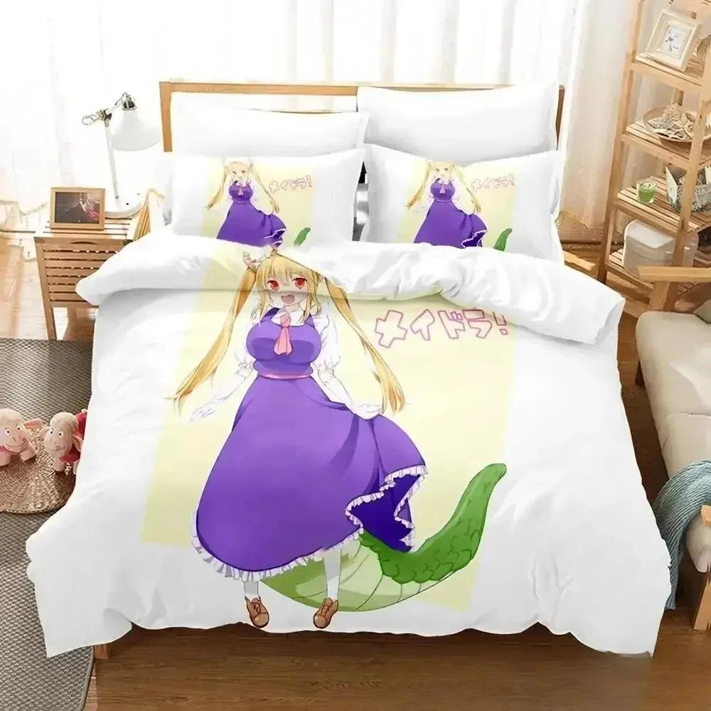 Anime Miss Kobayashi'S Dragon Maid 3D Duvet Cover Bedding Set Comforter Linen Pillowcases Home Decor Single Double King Queen