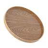 Round Shape Solid Wood Tea Coffee Snack Food Meals Serving Tray Plate Restaurant Trays Wooden
