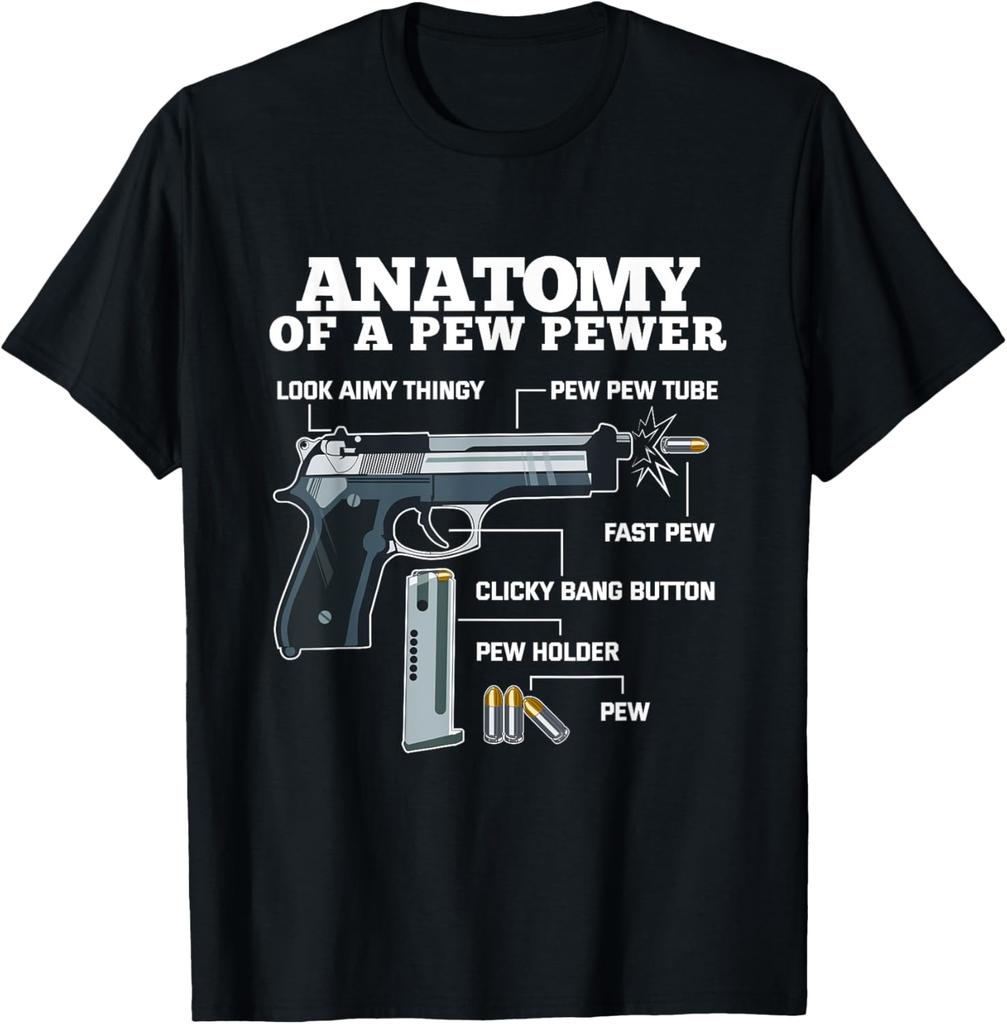 Anatomy of A Pew Pewer Gun Ammo Lover TShirt 100 Cotton ONeck Short Sleeve Summer Casual Mens Tshirt Streetwear