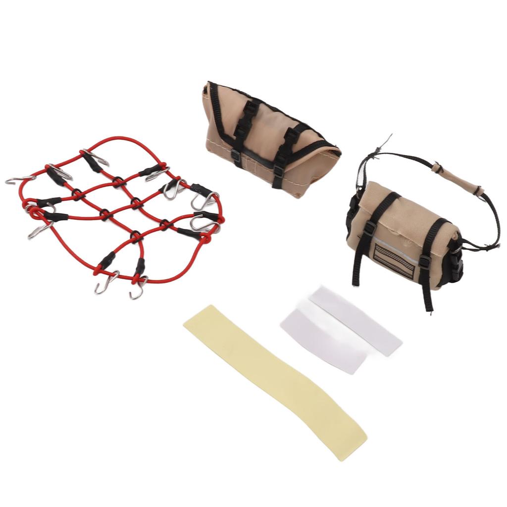 RC Simulation Decoration Accessories Roof Luggage Net Luggage Bag For Traxxas 118 TRX4M Red