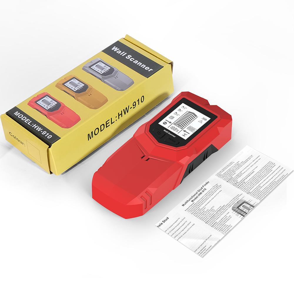 6 in 1 New Wall Scanner Stud Finder Cable Wires Depth Tracker Wall Metal Detector Electronic LCD Backlit  AC Wire Wood Finder