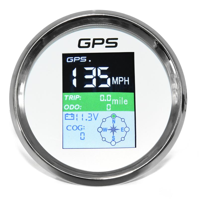 85MM Car Boat Gauge GPS Speedometer With GPS Antenna TFT Screen Waterproof Speed Meter SOG COG TRIP ODO Voltmeter 9-32V