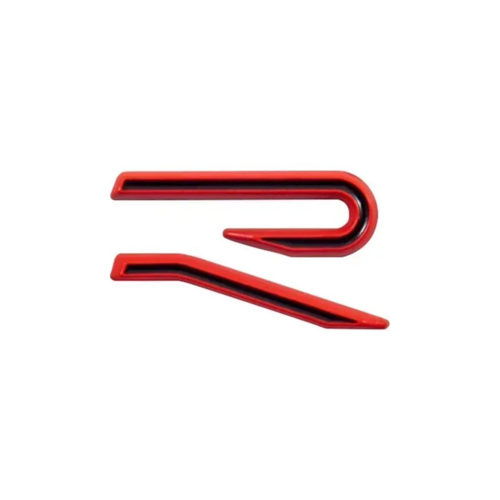 Autocollant Emblème Logo R RLine en Métal 3D Autocollant Emblème Coffre Arrière de Voiture Accessoires de Style Extérieur de Voiture de Haute Qualité