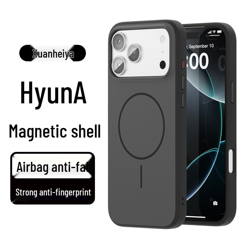 

iPhone 17 Pro Max Skin-Feel Magnetic Ring Case: Solid Color, Anti-Fall Protective Cover iPhone 17 Pro Max