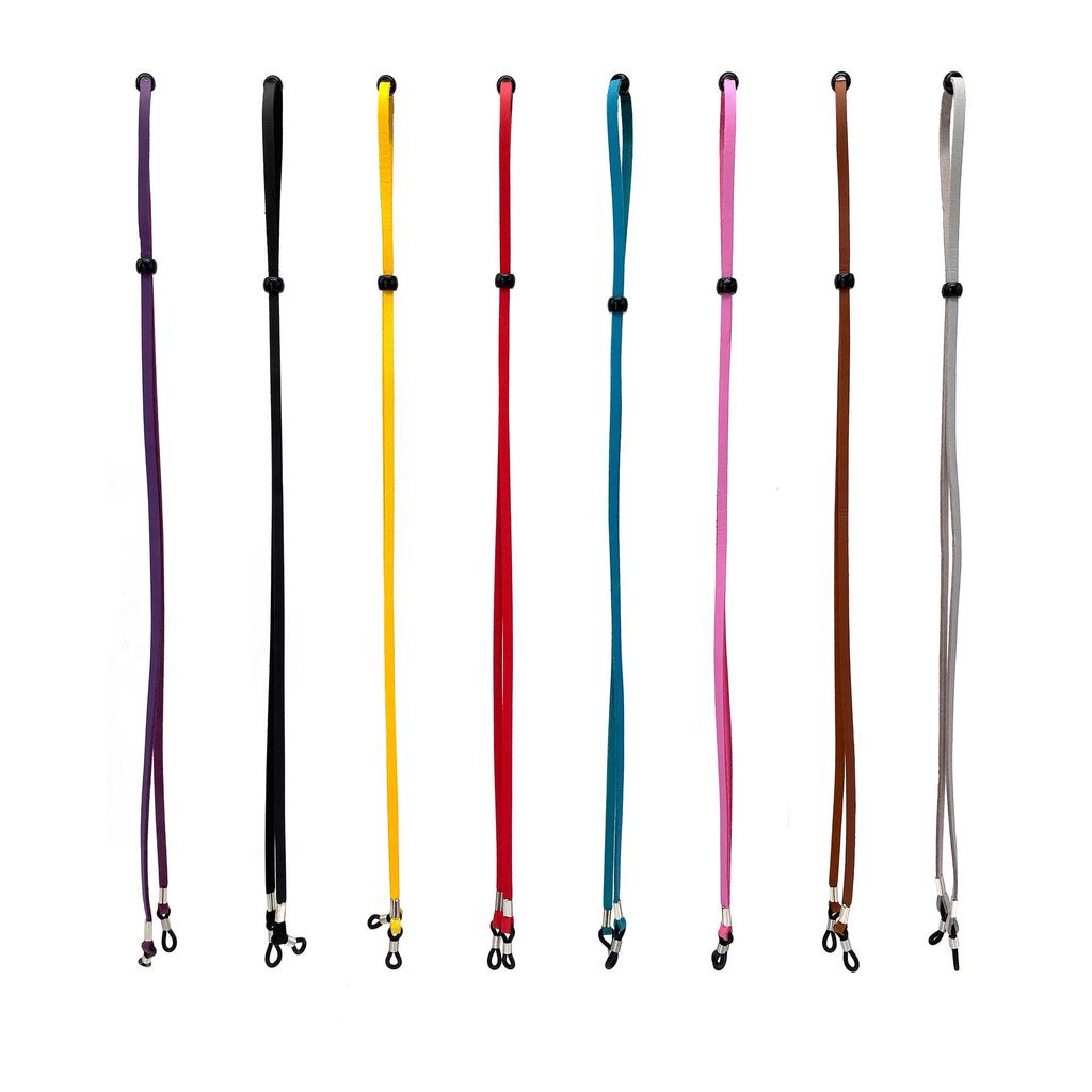 Non-Slip Adjustable Eyeglass Chain with Korean Suede Microfiber Lanyard