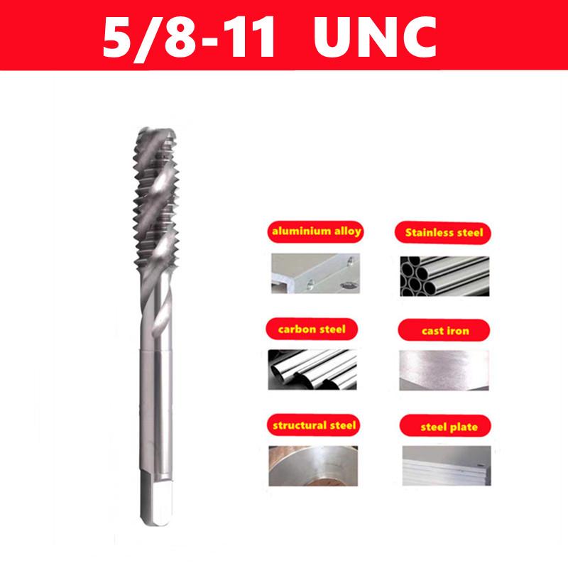 1pcs W6542 HSS American Spiral Groove Machine Tap UNC/UNF, Used for Stainless Steel Internal Thread Tapping and Drilling Tools
