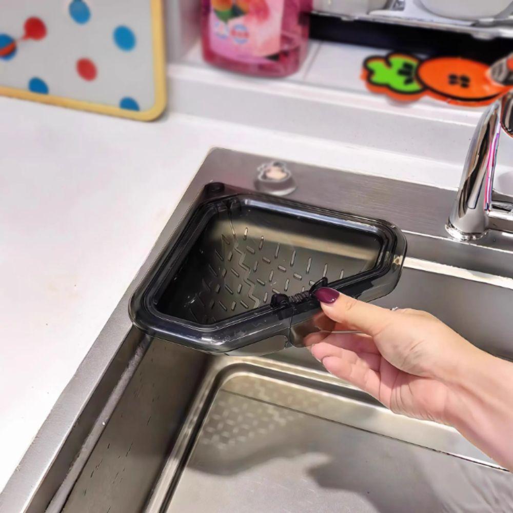 Anti-clogging Sink Drain Basket Triangle Shape Magnetic Drainage Strainer Leftover Sink  Household