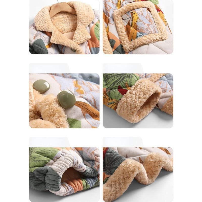 Нові жіночі піжами осінь-зима Теплий одяг з бавовняною підкладкою Тришаровий бавовняний одяг для сну Великий розмір Домашній одяг