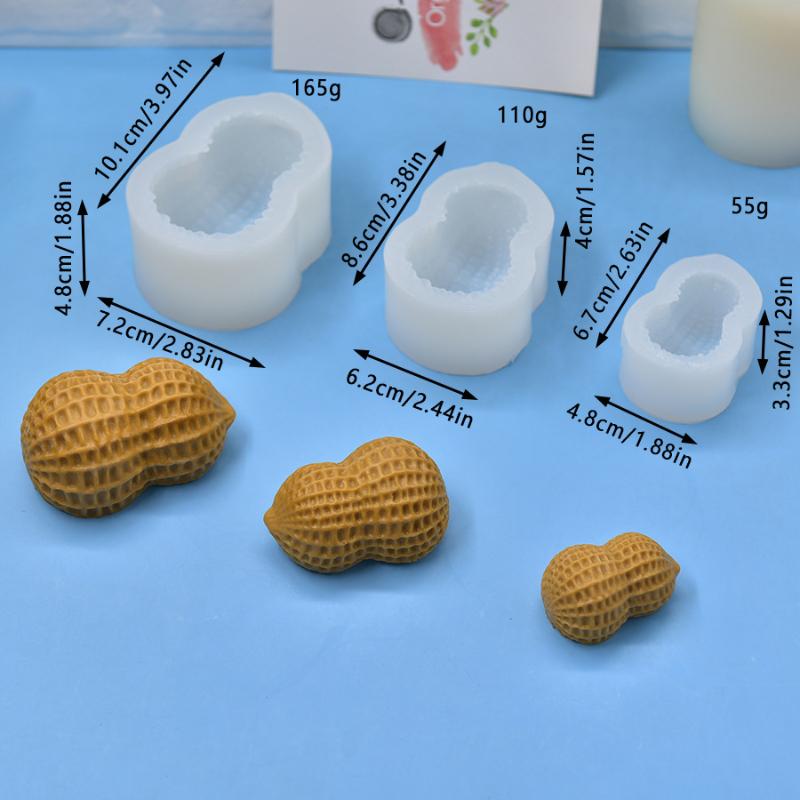 DIY Peanut Shaped Silicone Mold for Aromatherapy Gypsum And Epoxy Resin Handmade Plaster Decoration Mould