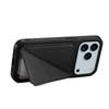 For iPhone 17 Pro Max Case Card Holder Kickstand Calf Textured Leather+PC+TPU Phone Cover