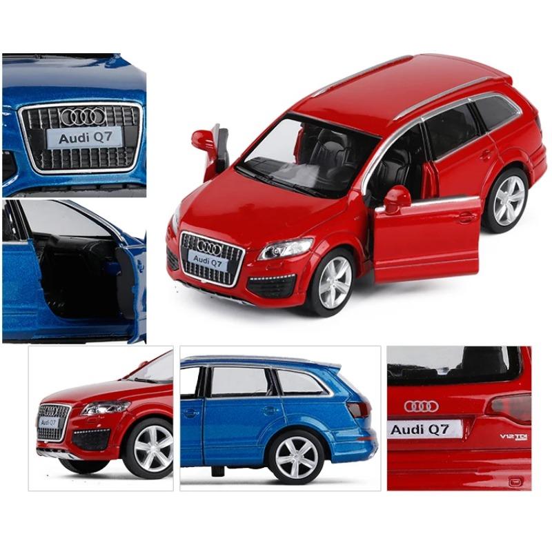 Měřítko 1/36 Q7 Terénní vozidlo Slitinový model Simulace Silové ovládání Automobilová hračka Série šperků Dárek A12
