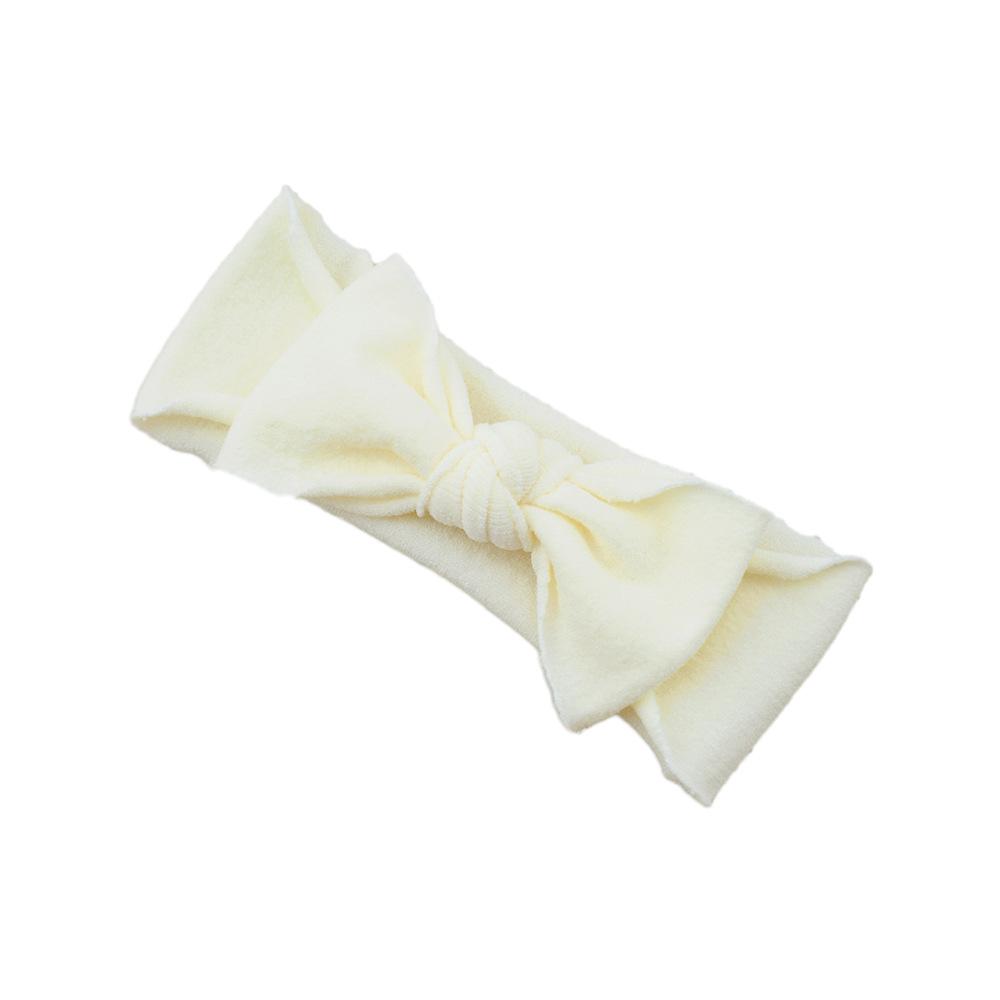 Çocuk Naylon Dikişsiz Fiyonklu Saç Bandı Elastik Saç Bandı Bebek Başlığı Bebek Saç Aksesuarları Düz Renk Düğümlü Saç Bandı