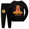 Kids Waffle The Wonder Dog Pyjamas PJ'S Set Sleepwear Nightwear Xmas Gifts