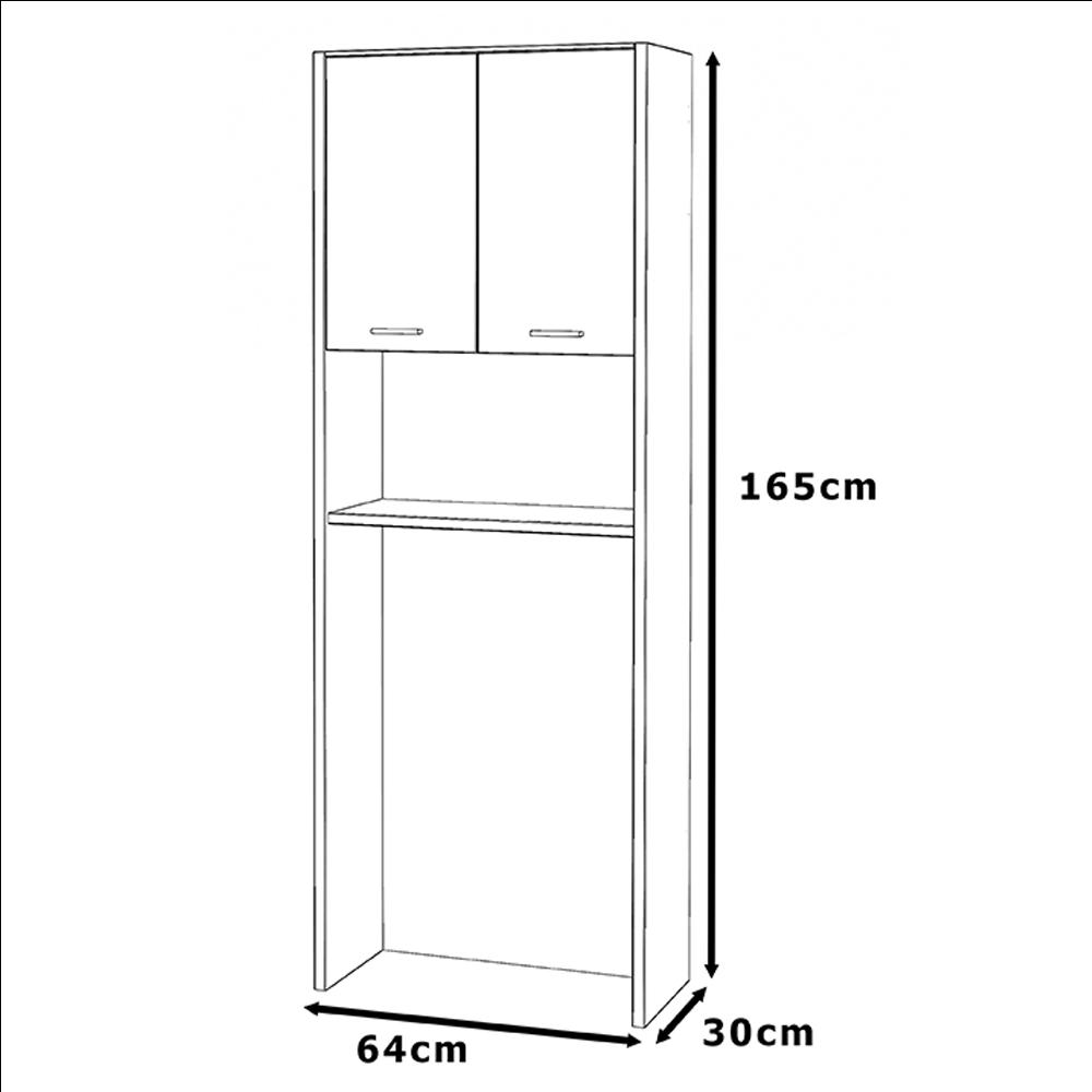Freestanding Bathroom Cabinet Black 64CM Washing Machine Cabinet Bathroom Column