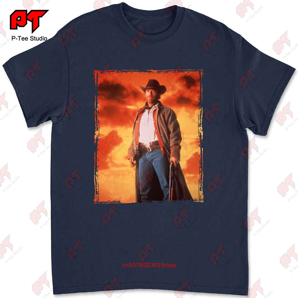 Walker Texas Ranger Chuck Norris With A Beautiful Sunset T-shirt B02E